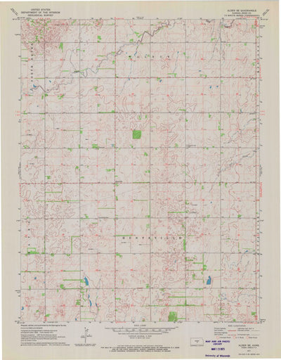 United States Geological Survey Alden SE, KS (1971, 24000-Scale) digital map