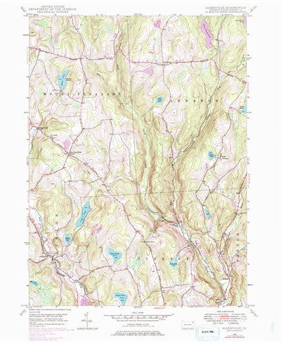 United States Geological Survey Aldenville, PA (1946, 24000-Scale) digital map