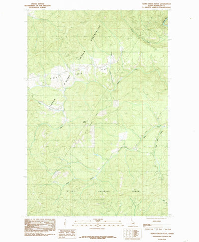 United States Geological Survey Alder Creek Flats, ID (1985, 24000-Scale) digital map