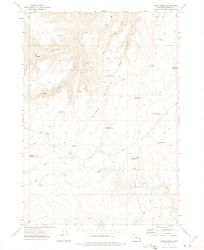 United States Geological Survey Alder Creek, OR (1972, 24000-Scale) digital map
