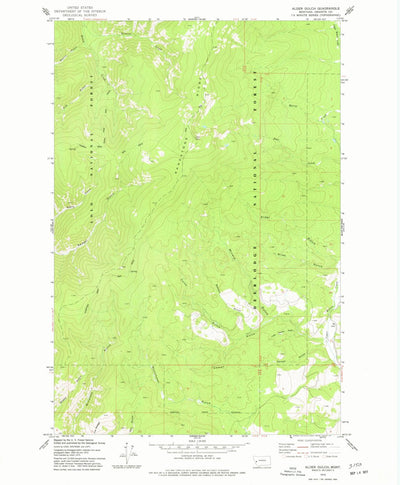 United States Geological Survey Alder Gulch, MT (1975, 24000-Scale) digital map
