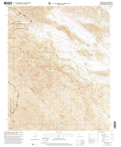 United States Geological Survey Alder Peak, CA (1995, 24000-Scale) digital map