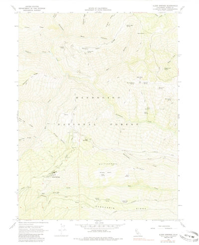 United States Geological Survey Alder Springs, CA (1967, 24000-Scale) digital map