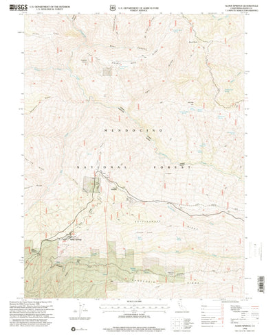 United States Geological Survey Alder Springs, CA (1996, 24000-Scale) digital map