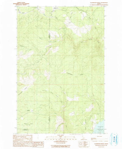 United States Geological Survey Aldermand Ridge, ID (1990, 24000-Scale) digital map