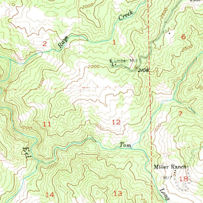 United States Geological Survey Alderpoint, CA (1949, 62500-Scale) digital map