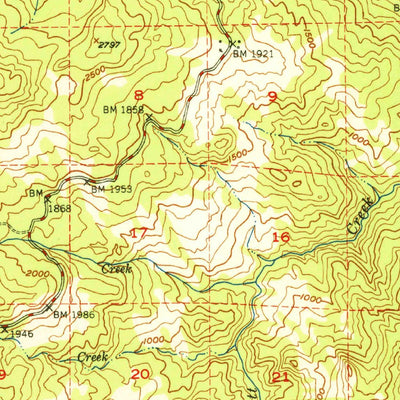 United States Geological Survey Alderpoint, CA (1951, 62500-Scale) digital map