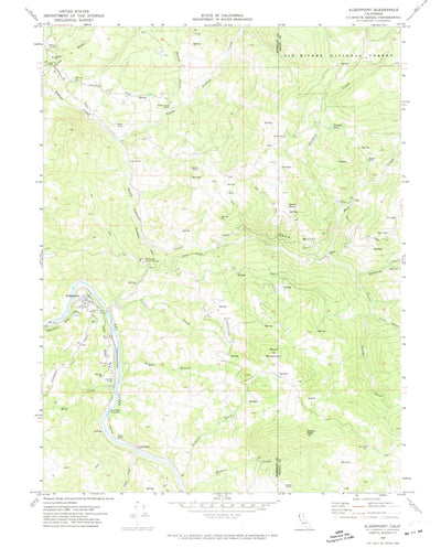 United States Geological Survey Alderpoint, CA (1969, 24000-Scale) digital map