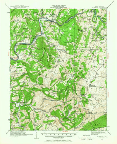 United States Geological Survey Alderson, WV (1921, 62500-Scale) digital map