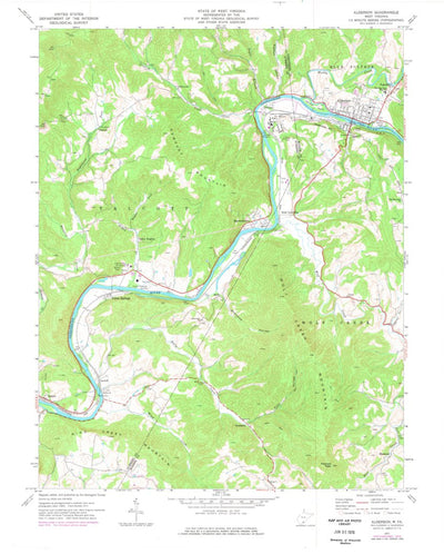 United States Geological Survey Alderson, WV (1971, 24000-Scale) digital map