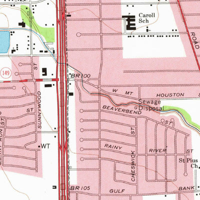 United States Geological Survey Aldine, TX (1967, 24000-Scale) digital map