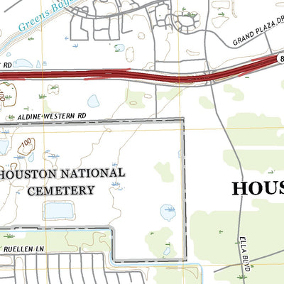 United States Geological Survey Aldine, TX (2022, 24000-Scale) digital map