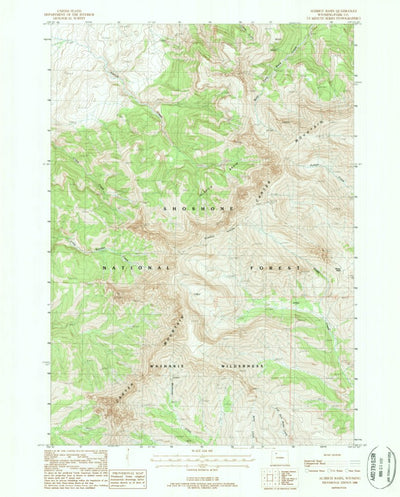 United States Geological Survey Aldrich Basin, WY (1988, 24000-Scale) digital map