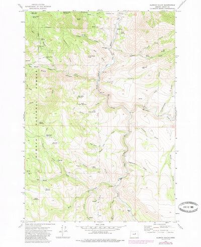 United States Geological Survey Aldrich Gulch, OR (1972, 24000-Scale) digital map
