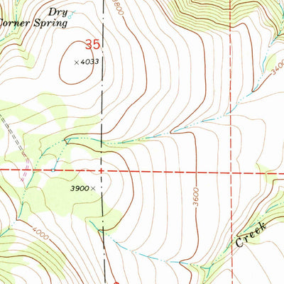 United States Geological Survey Aldrich Gulch, OR (1972, 24000-Scale) digital map