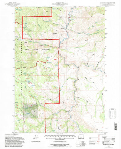 United States Geological Survey Aldrich Gulch, OR (1992, 24000-Scale) digital map