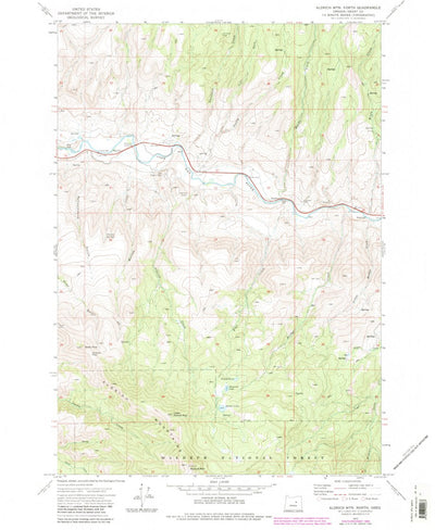 United States Geological Survey Aldrich Mountain North, OR (1972, 24000-Scale) digital map