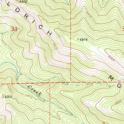 United States Geological Survey Aldrich Mountain North, OR (1972, 24000-Scale) digital map