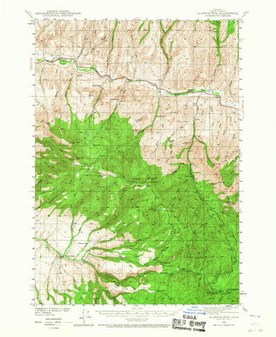 United States Geological Survey Aldrich Mountain, OR (1940, 62500-Scale) digital map