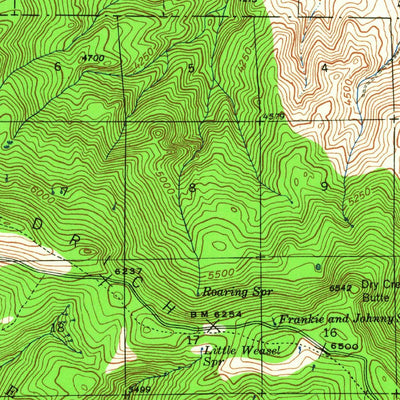 United States Geological Survey Aldrich Mountain, OR (1940, 62500-Scale) digital map