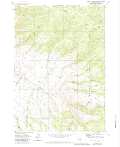 United States Geological Survey Aldrich Mountain South, OR (1972, 24000-Scale) digital map