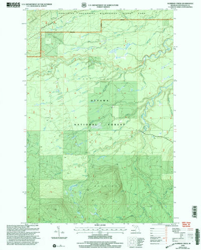 United States Geological Survey Aldridge Creek, MI (1999, 24000-Scale) digital map