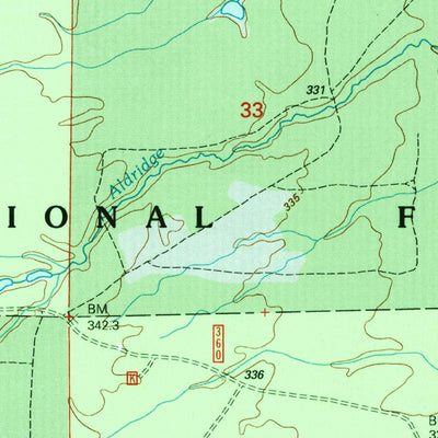 United States Geological Survey Aldridge Creek, MI (1999, 24000-Scale) digital map
