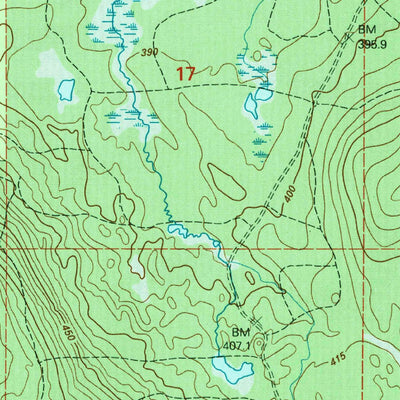 United States Geological Survey Aldridge Creek, MI (1999, 24000-Scale) digital map