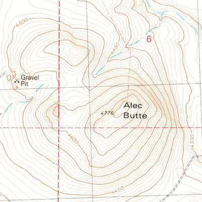 United States Geological Survey Alec Butte, OR (1980, 24000-Scale) digital map