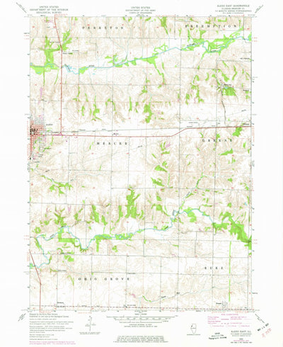 United States Geological Survey Aledo East, IL (1953, 24000-Scale) digital map