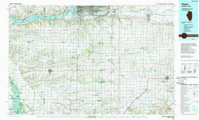 United States Geological Survey Aledo, IL-IA (1989, 100000-Scale) digital map