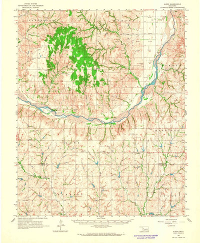 United States Geological Survey Aledo, OK (1962, 62500-Scale) digital map