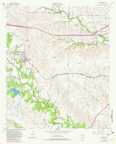 United States Geological Survey Aledo, TX (1955, 24000-Scale) digital map