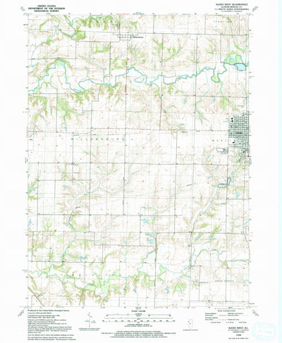 United States Geological Survey Aledo West, IL (1992, 24000-Scale) digital map