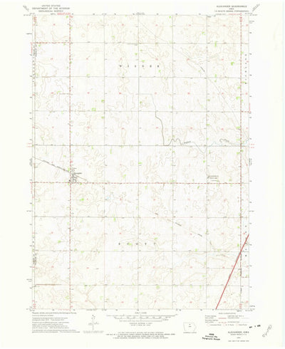 United States Geological Survey Alexander, IA (1972, 24000-Scale) digital map