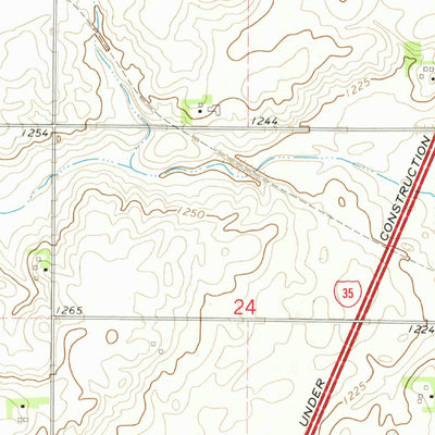 United States Geological Survey Alexander, IA (1972, 24000-Scale) digital map