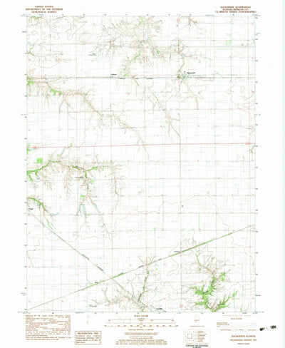 United States Geological Survey Alexander, IL (1983, 24000-Scale) digital map