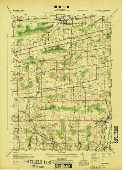 United States Geological Survey Alexander, NY (1944, 31680-Scale) digital map
