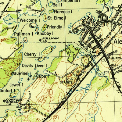 United States Geological Survey Alexandria Bay, NY (1943, 31680-Scale) digital map