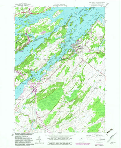 United States Geological Survey Alexandria Bay, NY (1958, 24000-Scale) digital map