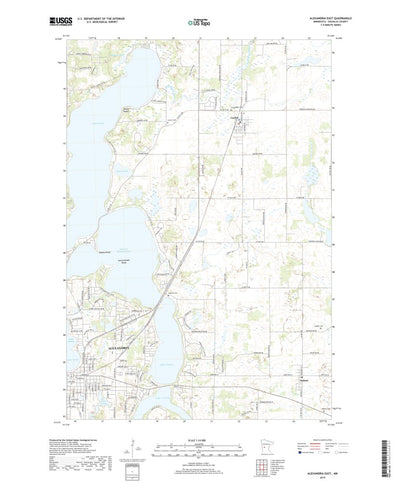 United States Geological Survey Alexandria East, MN (2019, 24000-Scale) digital map