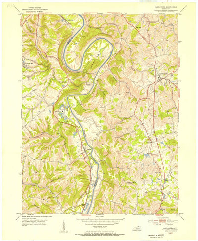 United States Geological Survey Alexandria, KY (1953, 24000-Scale) digital map