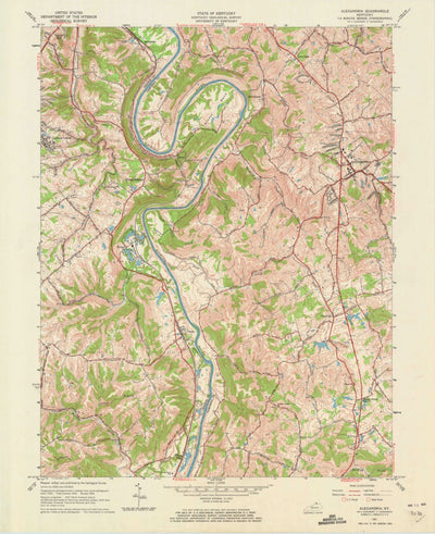 United States Geological Survey Alexandria, KY (1961, 24000-Scale) digital map
