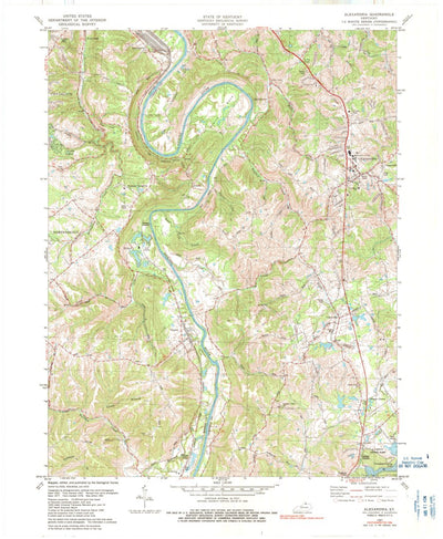 United States Geological Survey Alexandria, KY (1981, 24000-Scale) digital map