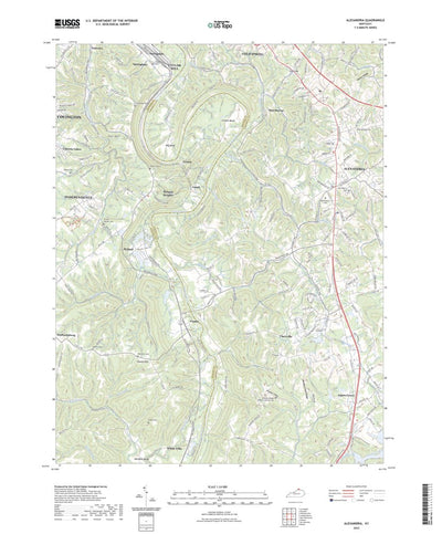 United States Geological Survey Alexandria, KY (2022, 24000-Scale) digital map