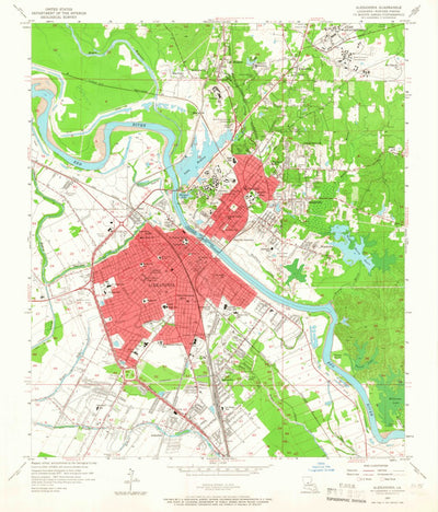 United States Geological Survey Alexandria, LA (1957, 24000-Scale) digital map