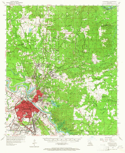 United States Geological Survey Alexandria, LA (1957, 62500-Scale) digital map