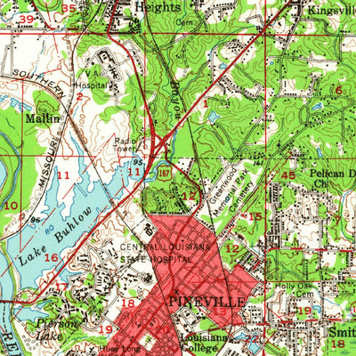 United States Geological Survey Alexandria, LA (1957, 62500-Scale) digital map