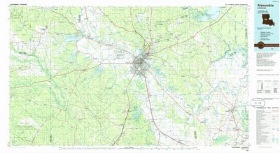 United States Geological Survey Alexandria, LA (1986, 100000-Scale) digital map