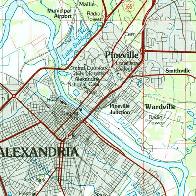 United States Geological Survey Alexandria, LA (1986, 100000-Scale) digital map